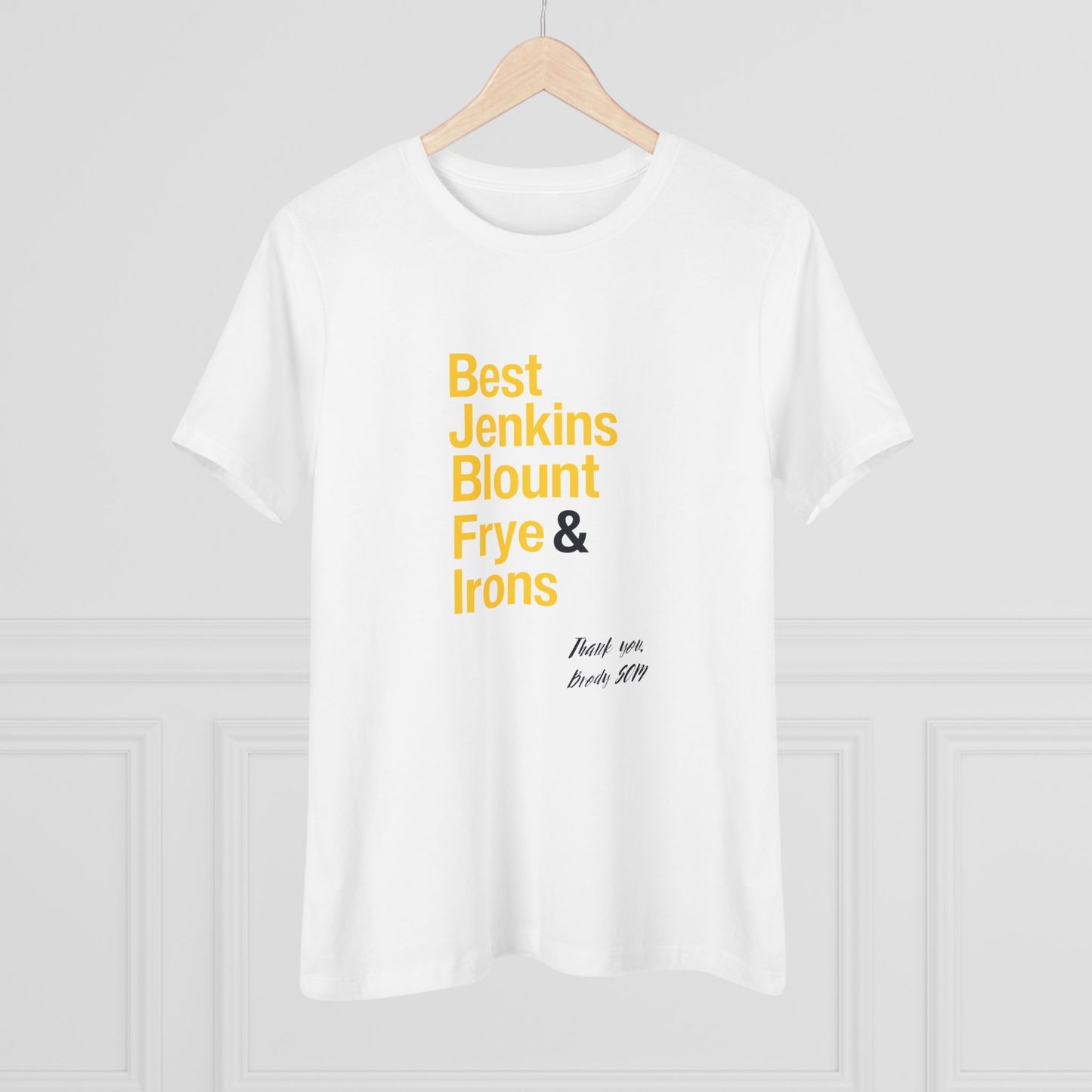 Women's Cotton Tee TOP 5 Healthcare Hero Yellow print Brody