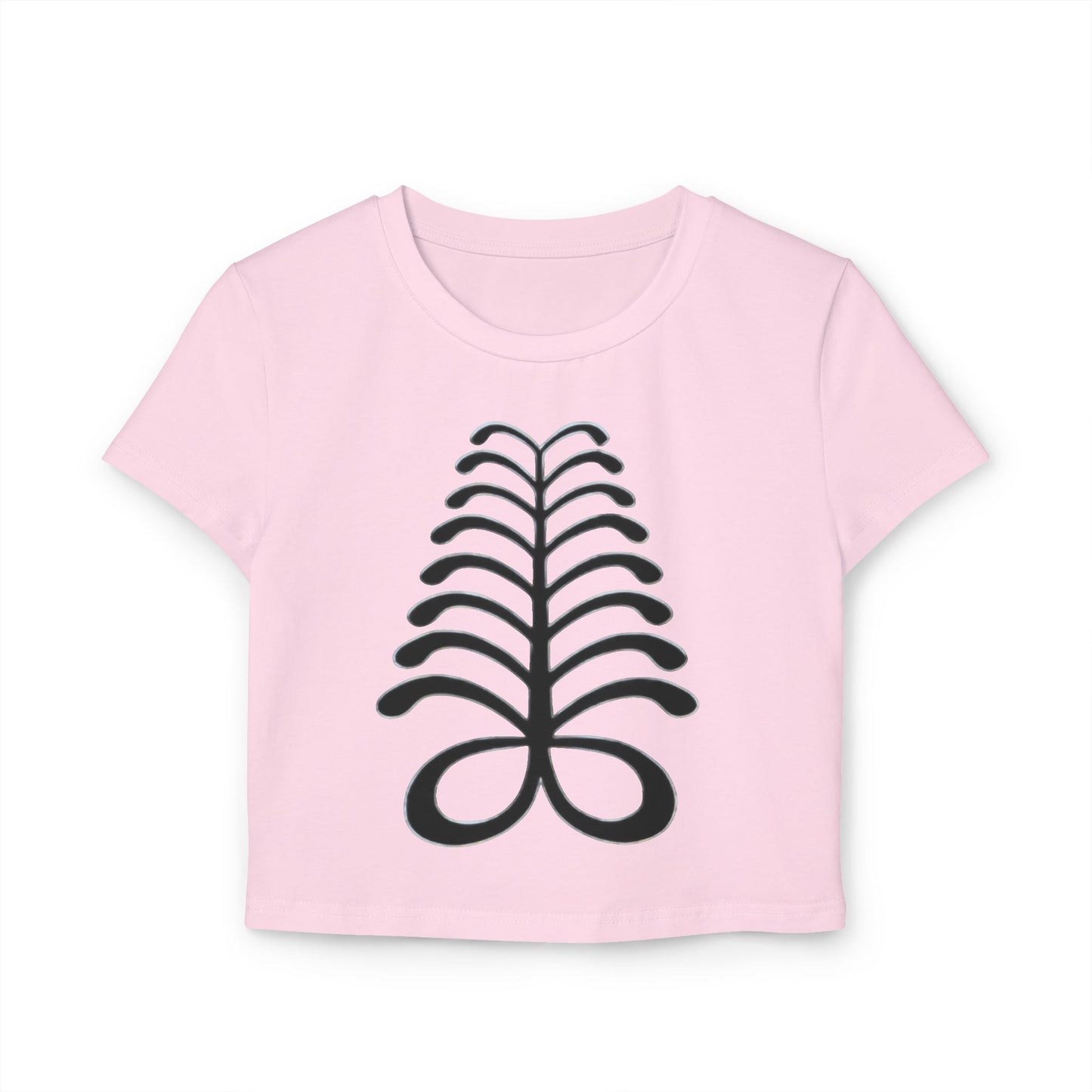 Women's Baby Tee - Aya Fern Symbol Adinkra Endurance Resourcefulness Shirt