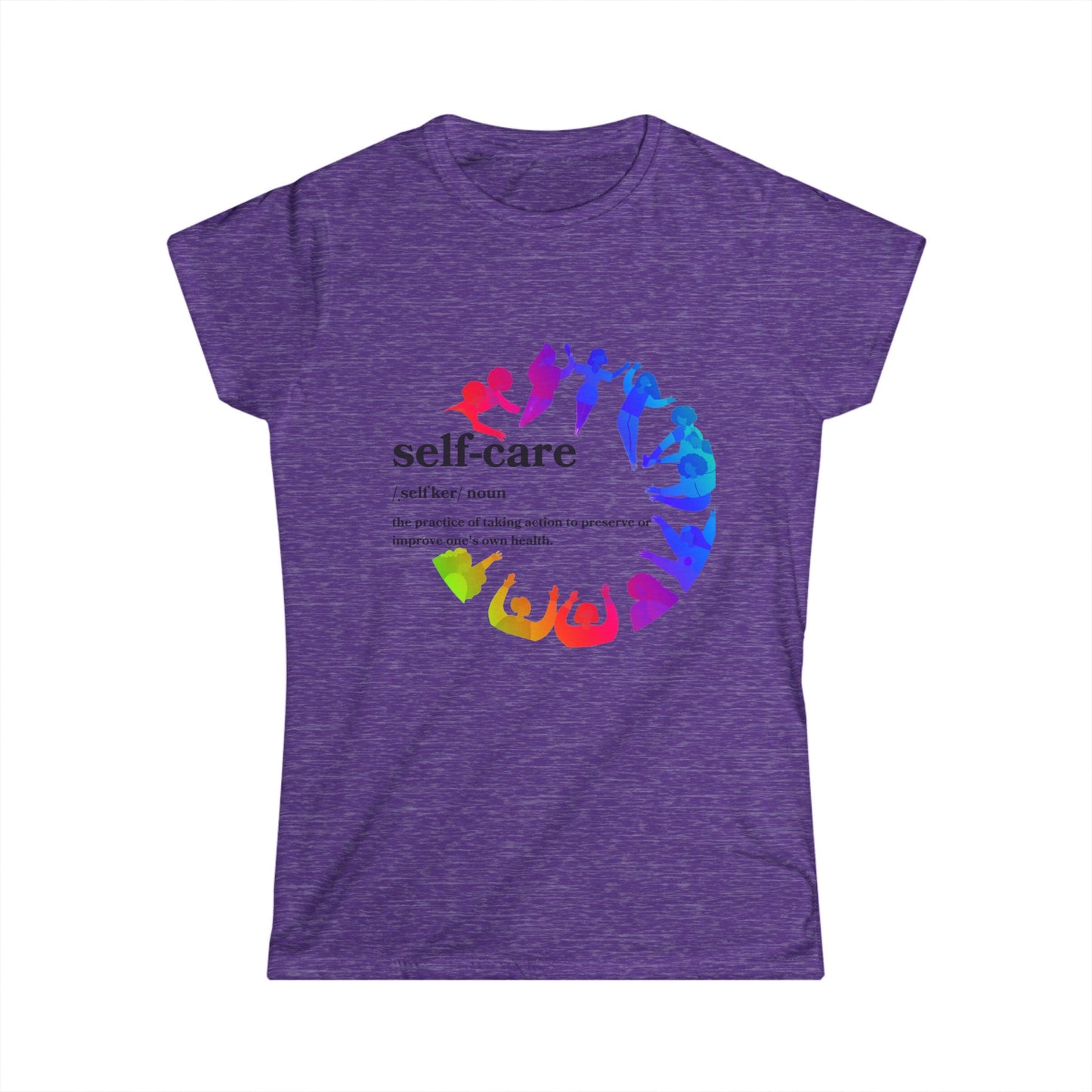 Self-Care Women's Softstyle Tee - Empowering Positive Vibes for Everyday Wellness