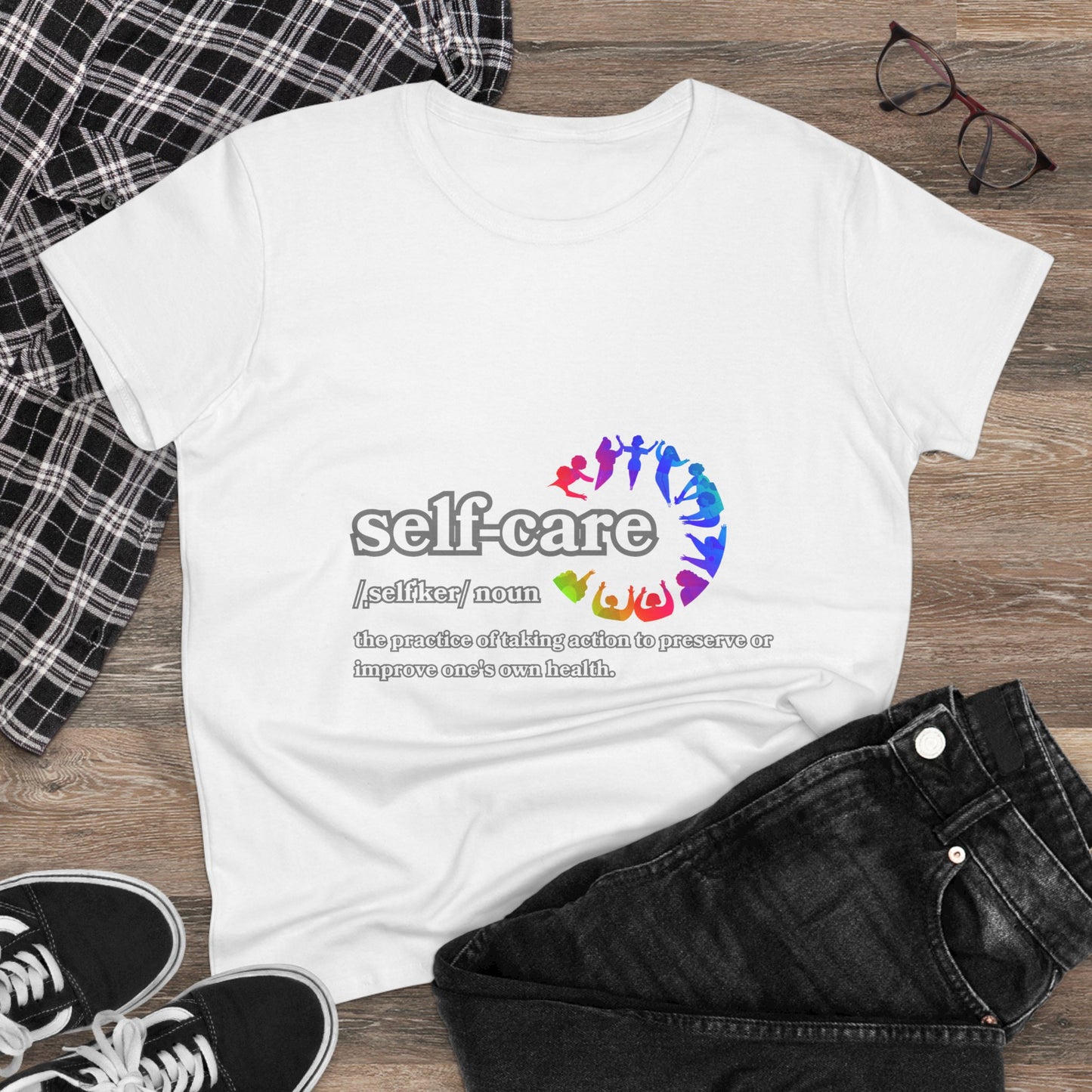 Self-Care Women's Cotton Tee - Comfortable & Empowering Shirt for Wellbeing Enthusiasts