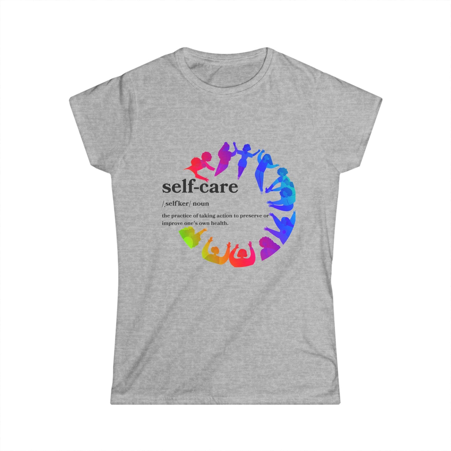 Self-Care Women's Softstyle Tee - Empowering Positive Vibes for Everyday Wellness