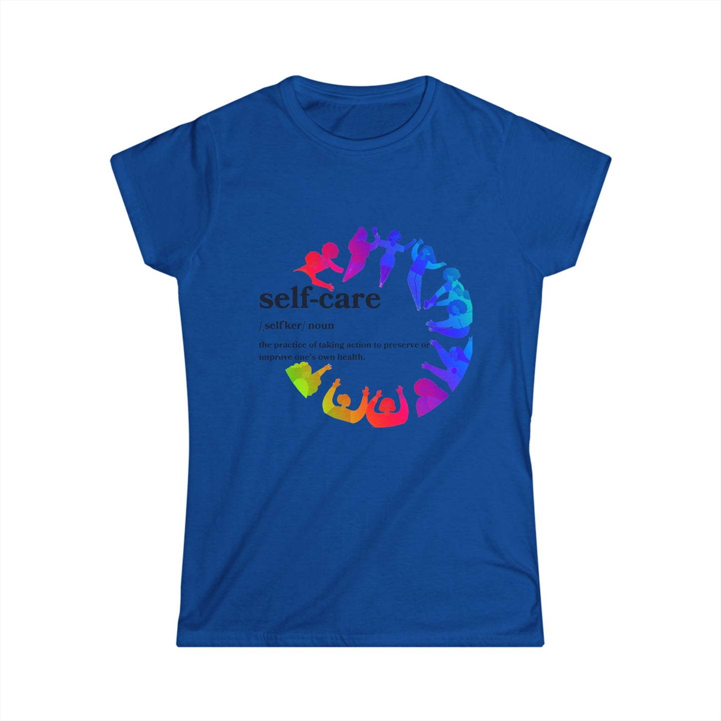 Self-Care Women's Softstyle Tee - Empowering Positive Vibes for Everyday Wellness