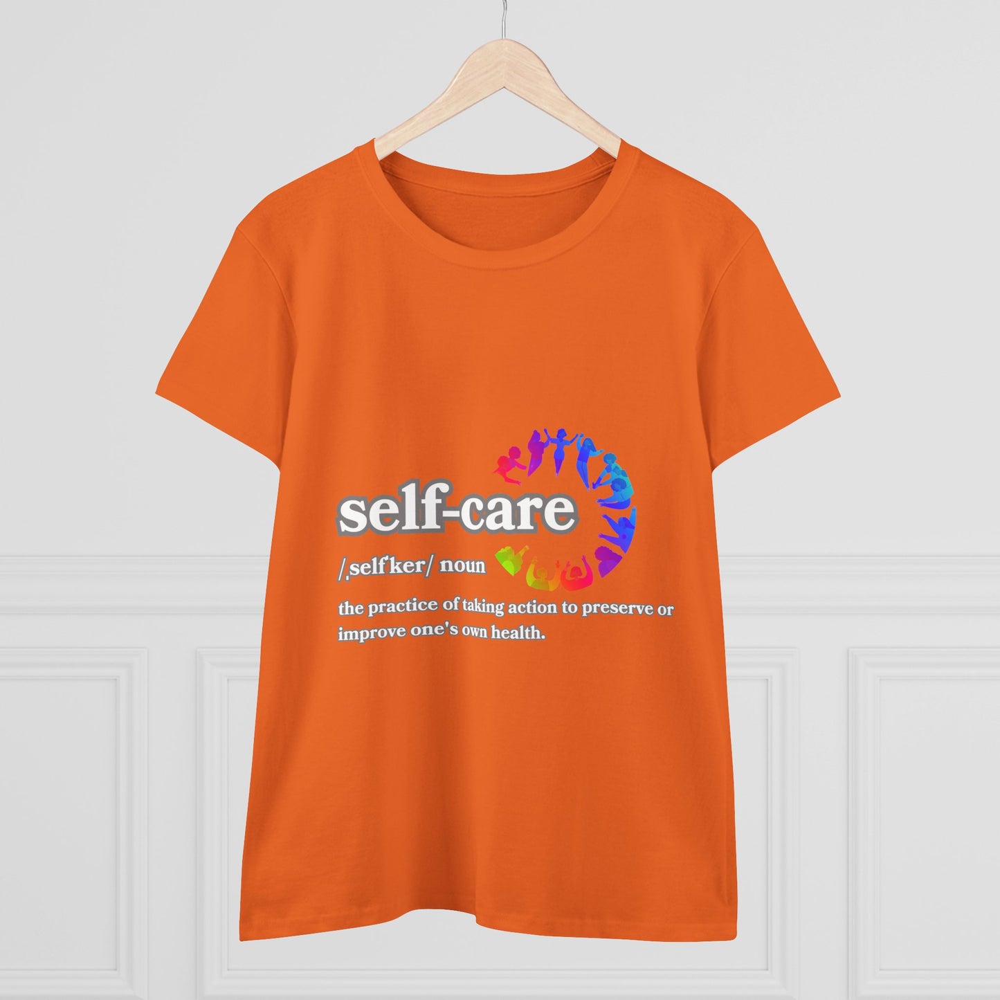 Self-Care Women's Cotton Tee - Comfortable & Empowering Shirt for Wellbeing Enthusiasts