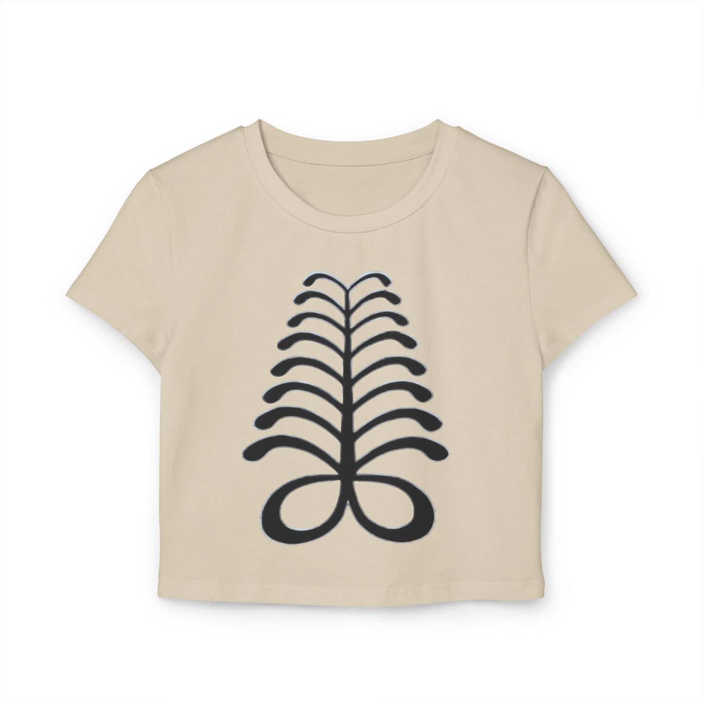 Women's Baby Tee - Aya Fern Symbol Adinkra Endurance Resourcefulness Shirt