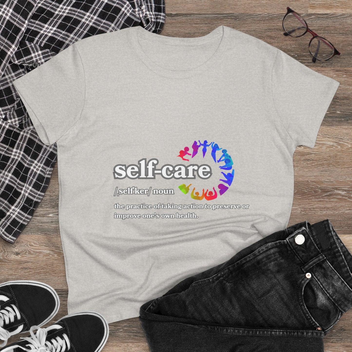 Self-Care Women's Cotton Tee - Comfortable & Empowering Shirt for Wellbeing Enthusiasts