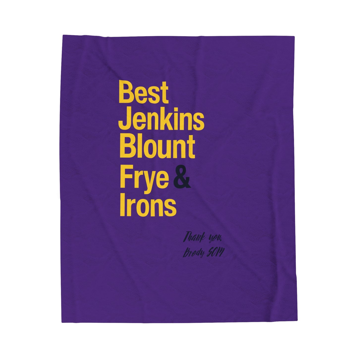 Velveteen Plush Blanket TOP 5 HEROS of BRODY