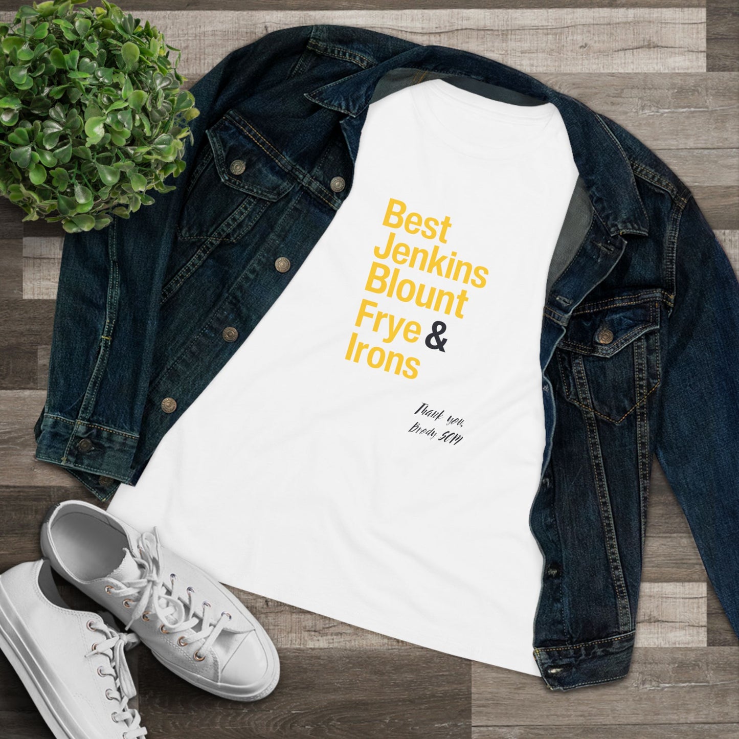 Women's Cotton Tee TOP 5 Healthcare Hero Yellow print Brody