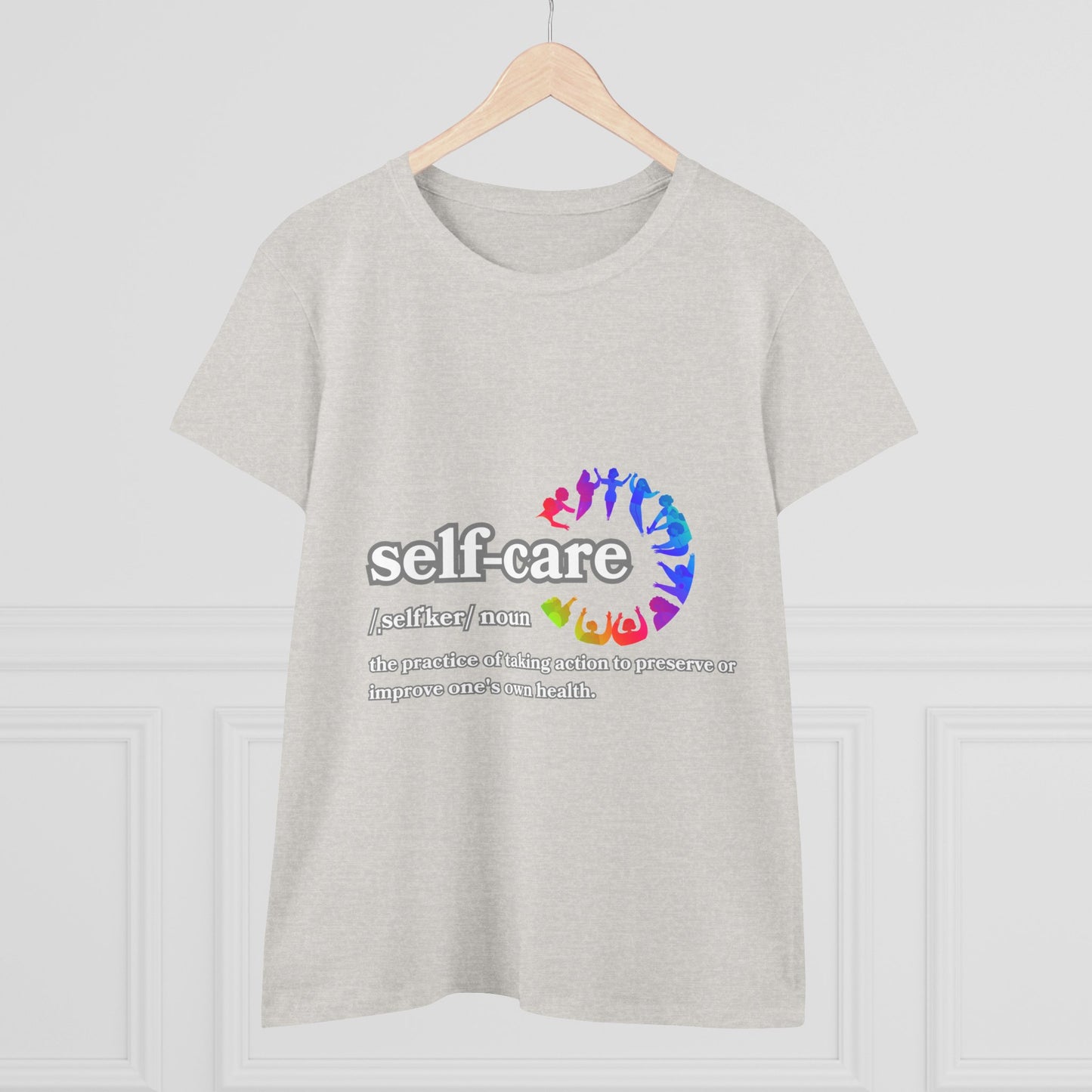 Self-Care Women's Cotton Tee - Comfortable & Empowering Shirt for Wellbeing Enthusiasts