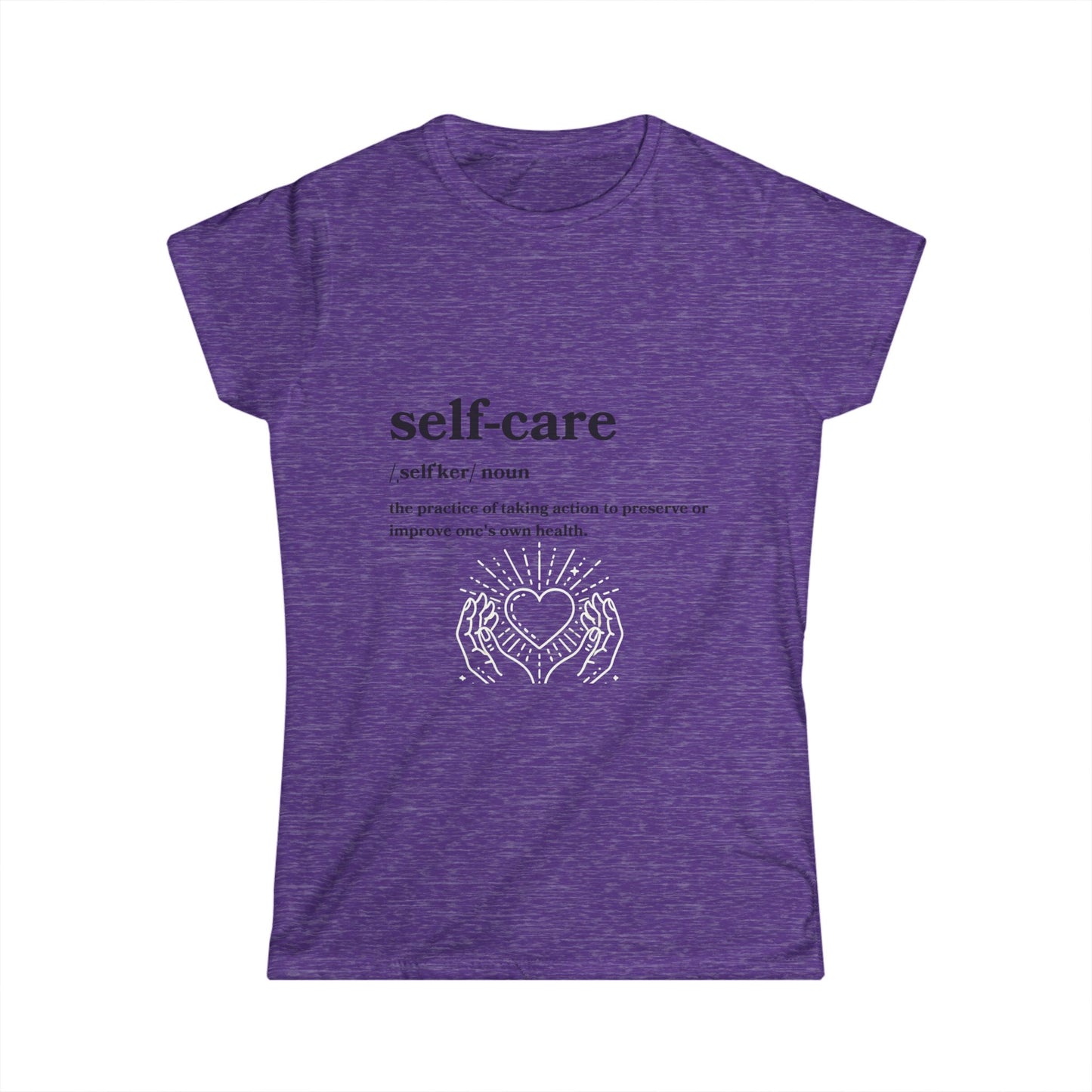 Self-Care Women's Softstyle Tee - Cozy Mindfulness Shirt for Wellness Enthusiasts