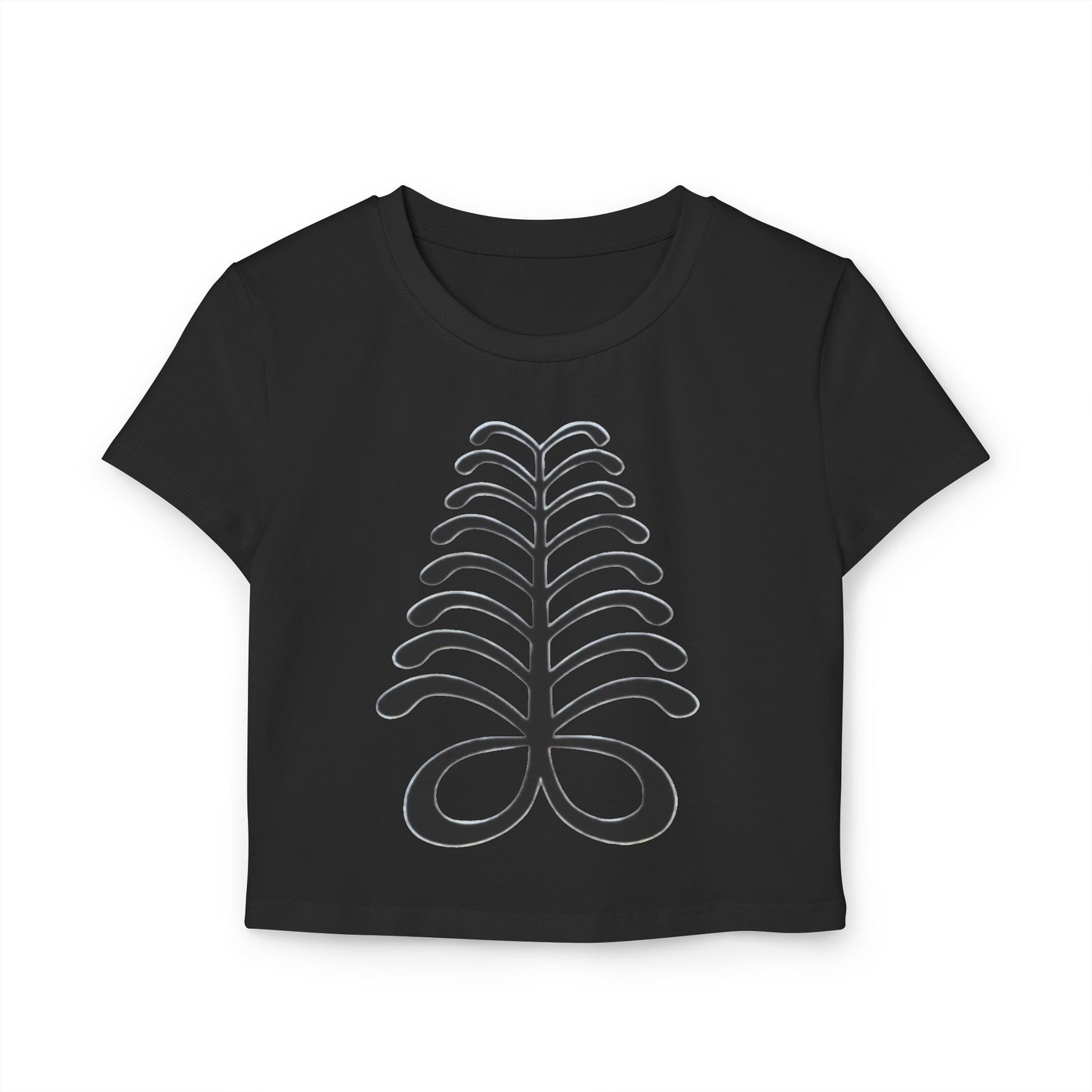 Women's Baby Tee - Aya Fern Symbol Adinkra Endurance Resourcefulness Shirt