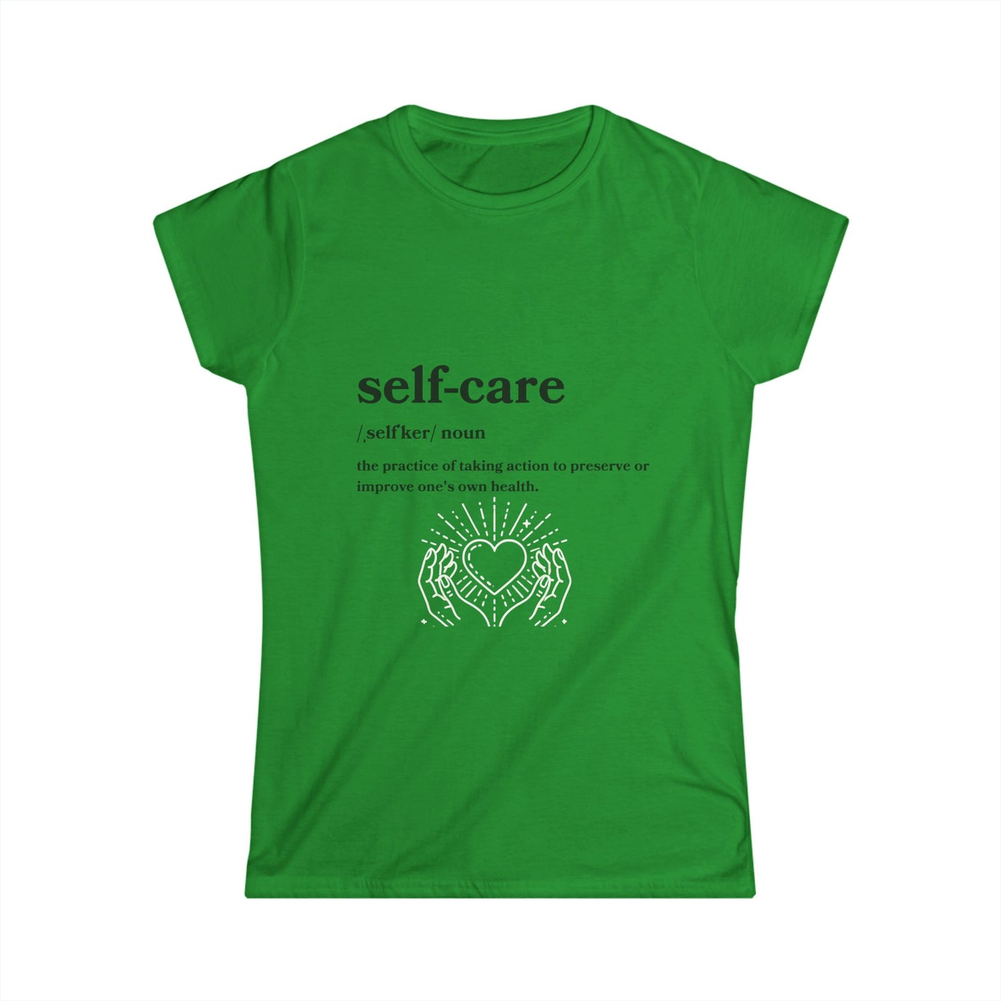 Self-Care Women's Softstyle Tee - Cozy Mindfulness Shirt for Wellness Enthusiasts