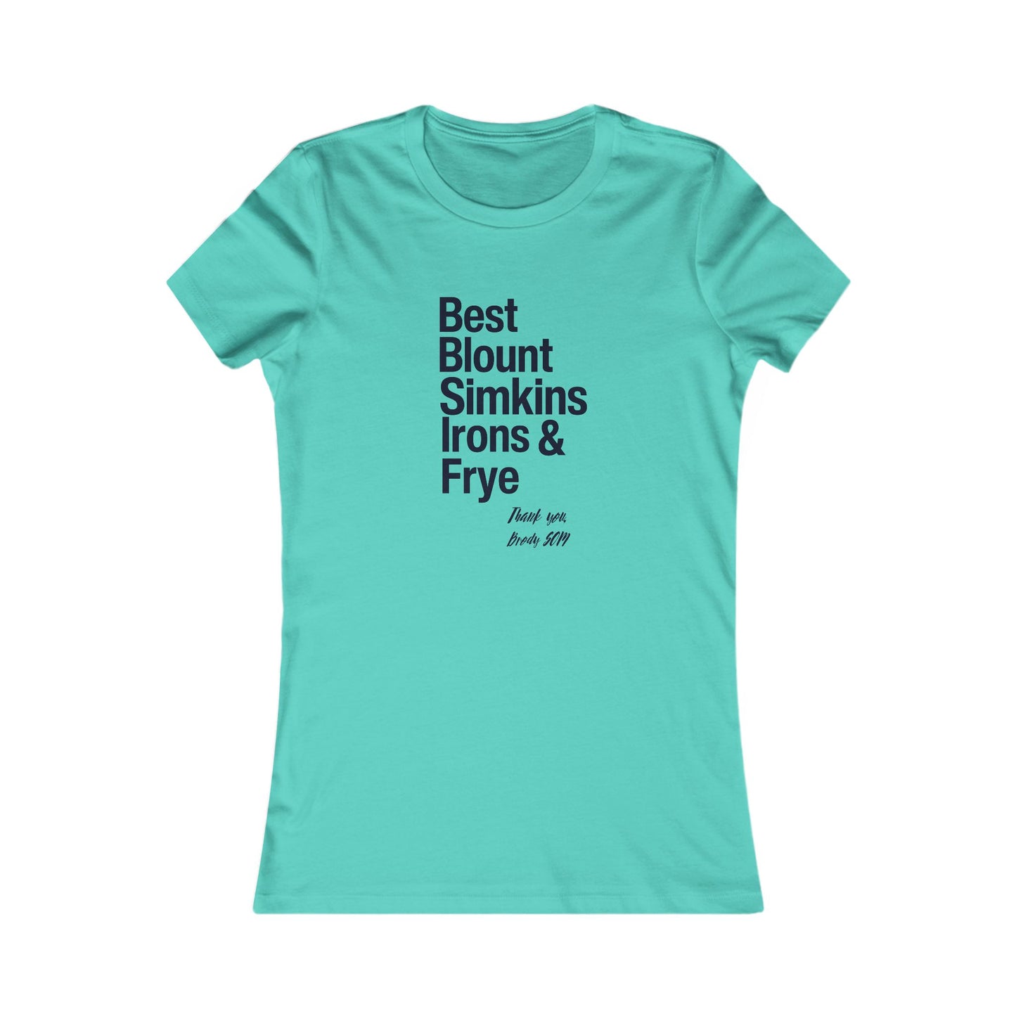Women's Favorite Tee TOP 5 Healthcare Heros black print Thank you NC