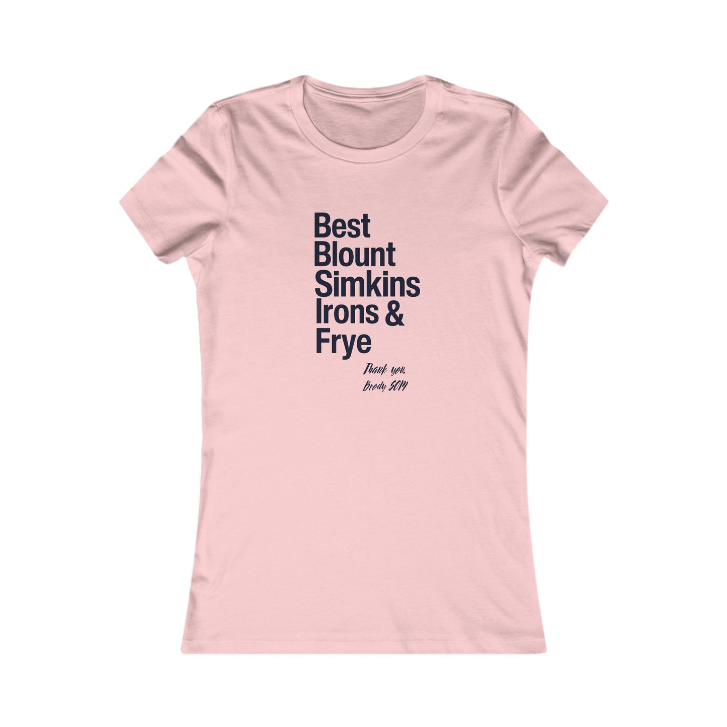 Women's Favorite Tee TOP 5 Healthcare Heros black print Thank you NC
