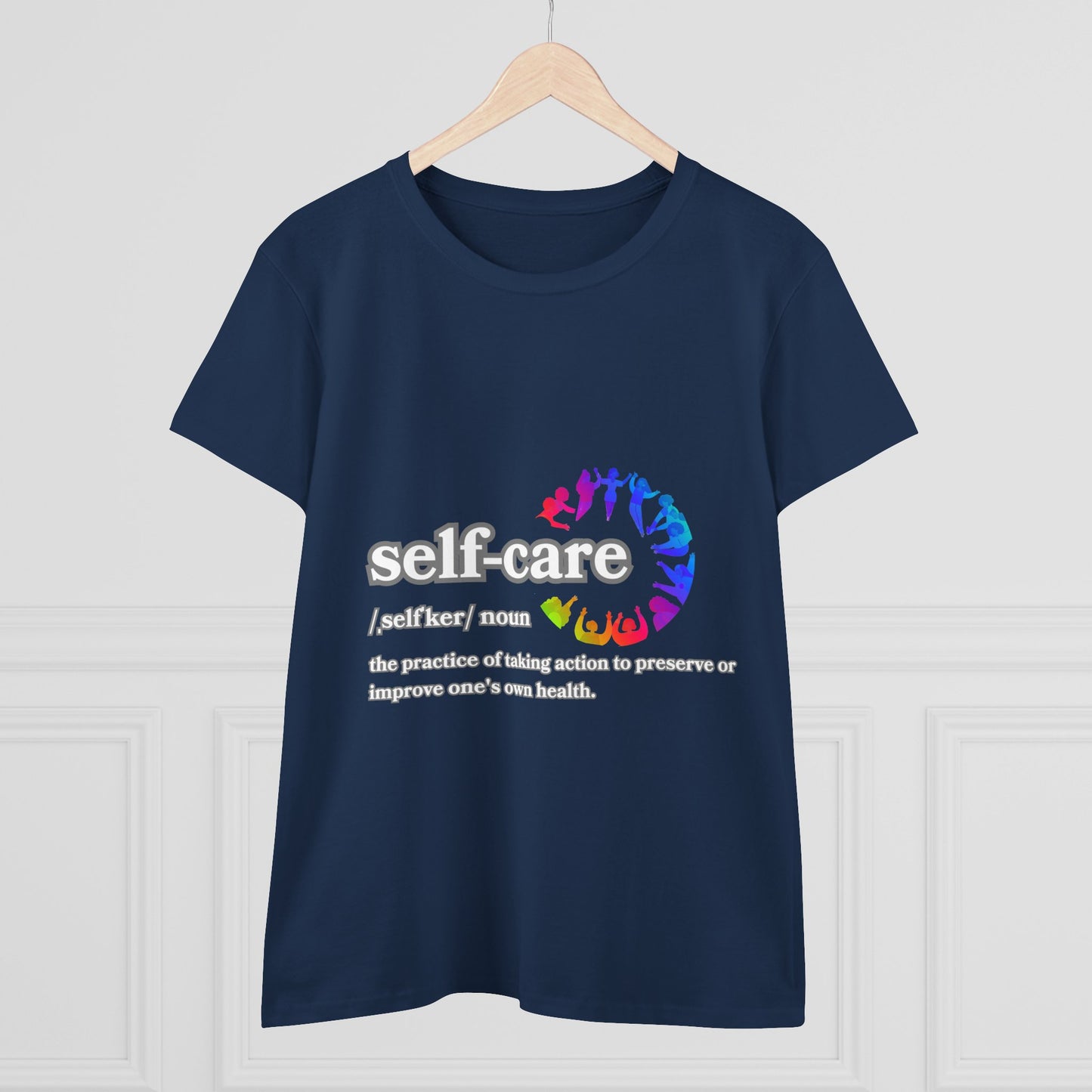 Self-Care Women's Cotton Tee - Comfortable & Empowering Shirt for Wellbeing Enthusiasts