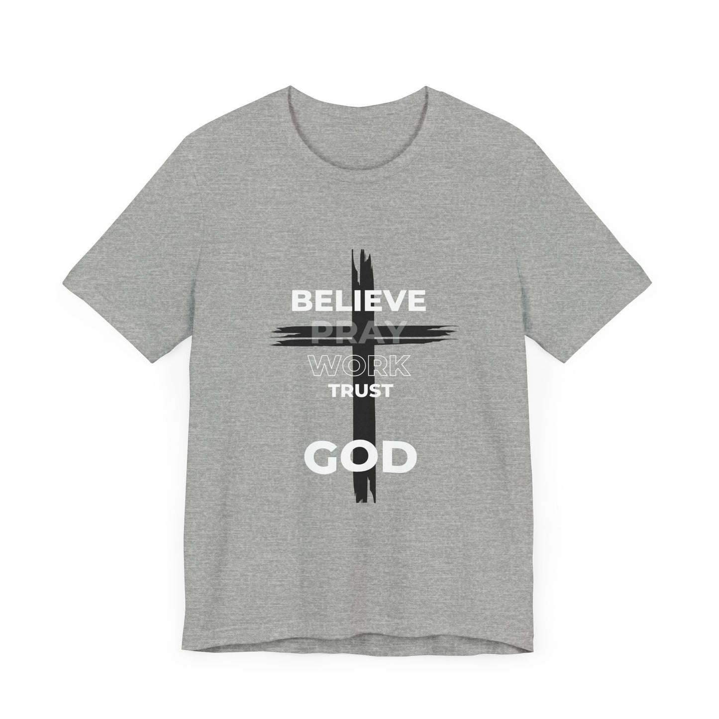 Faith-Inspired Unisex Short Sleeve Tee - Bold Cross Design