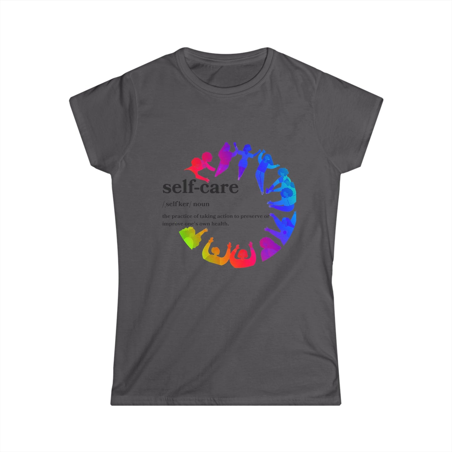 Self-Care Women's Softstyle Tee - Empowering Positive Vibes for Everyday Wellness