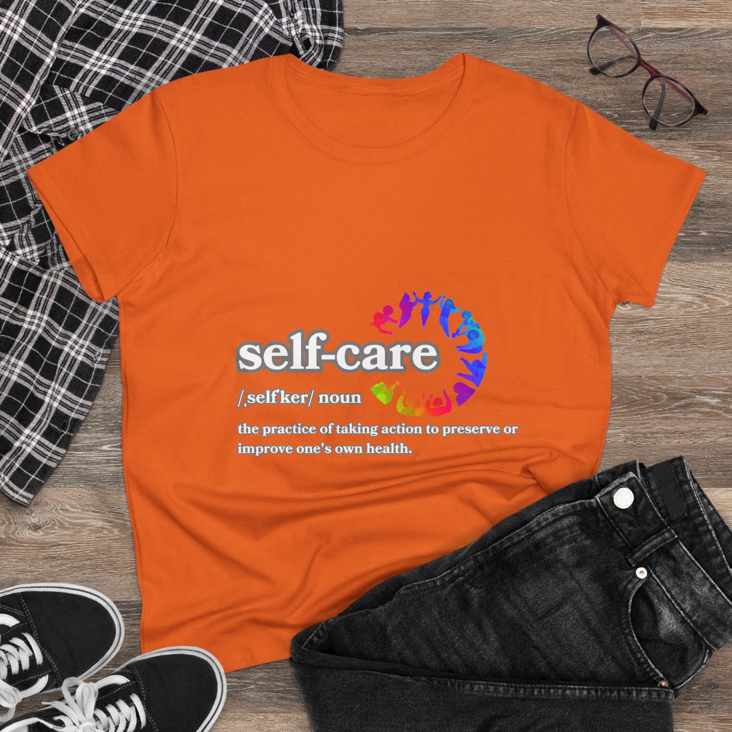 Self-Care Women's Cotton Tee - Comfortable & Empowering Shirt for Wellbeing Enthusiasts