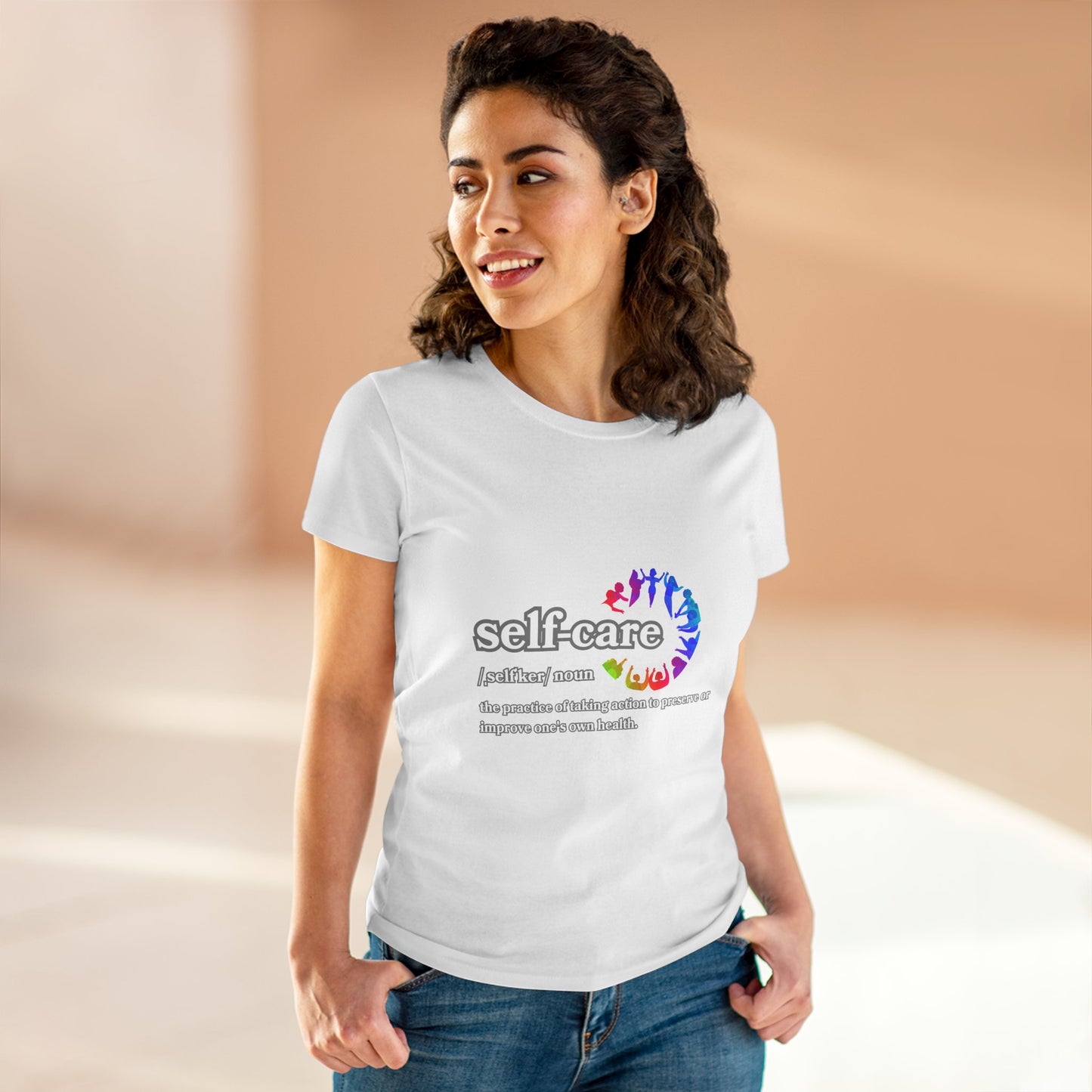 Self-Care Women's Cotton Tee - Comfortable & Empowering Shirt for Wellbeing Enthusiasts