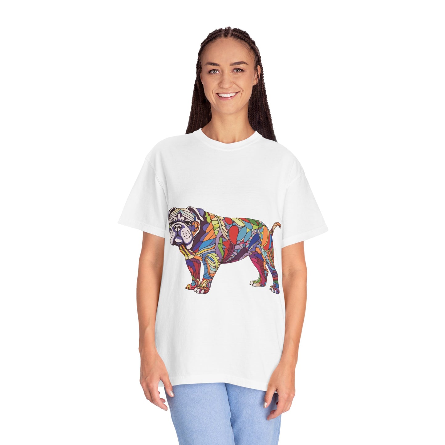 Colorful Dog Unisex Garment-Dyed T-shirt