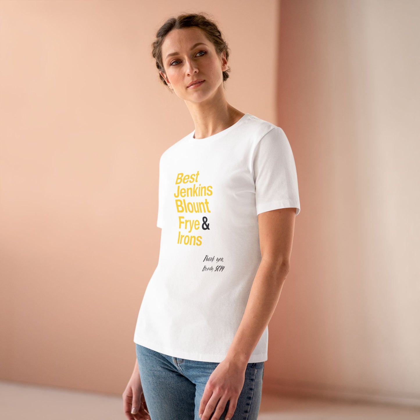 Women's Cotton Tee TOP 5 Healthcare Hero Yellow print Brody