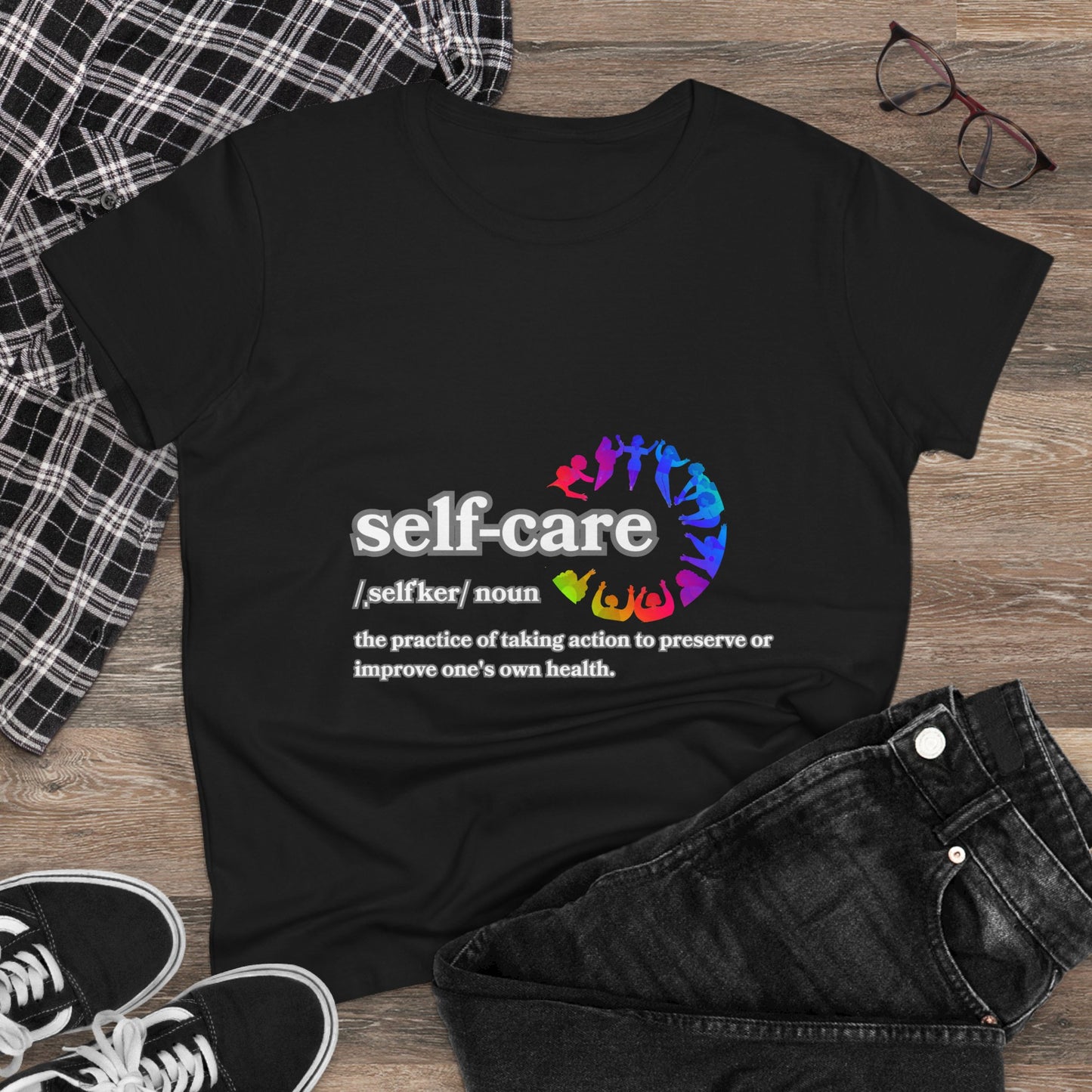 Self-Care Women's Cotton Tee - Comfortable & Empowering Shirt for Wellbeing Enthusiasts