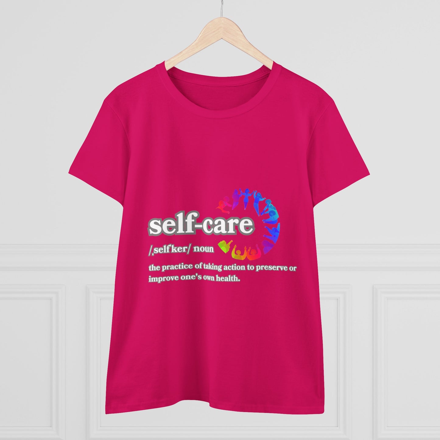 Self-Care Women's Cotton Tee - Comfortable & Empowering Shirt for Wellbeing Enthusiasts