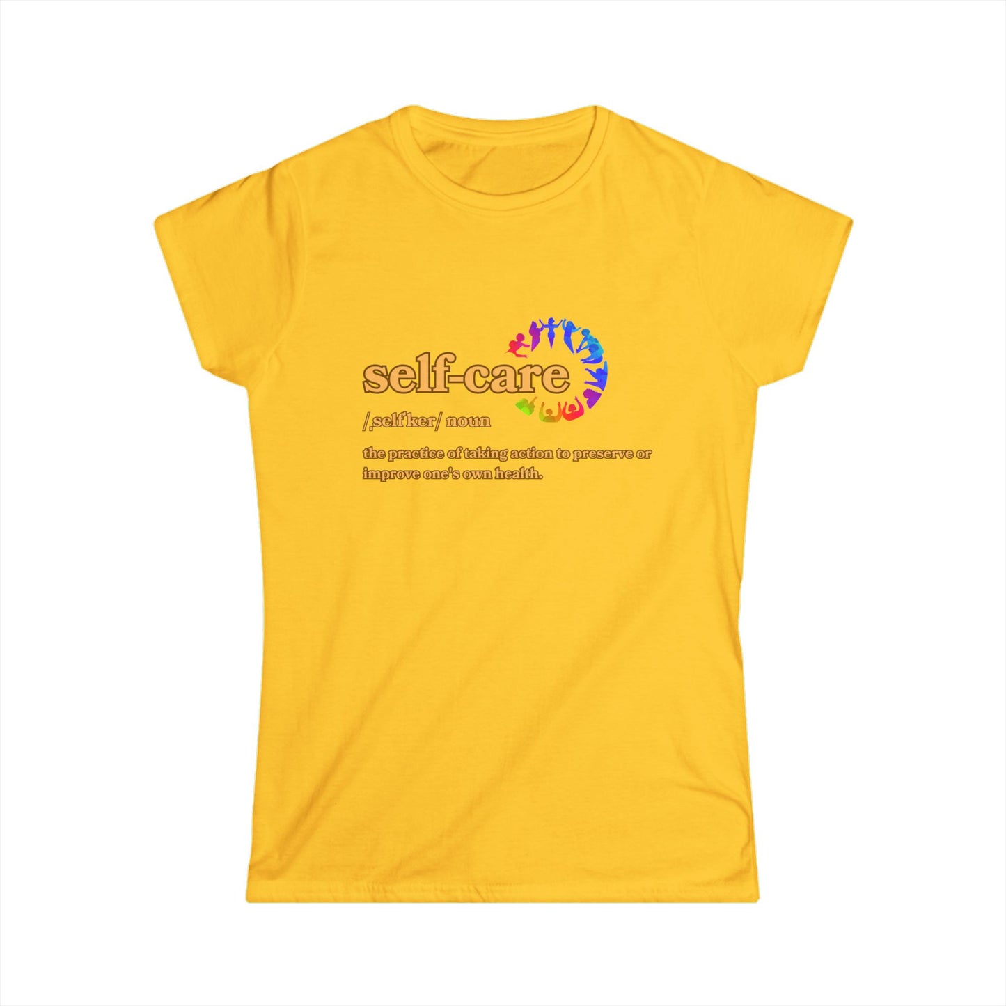 Self-Care Women's Softstyle Tee - Empowering Health Reminder Shirt