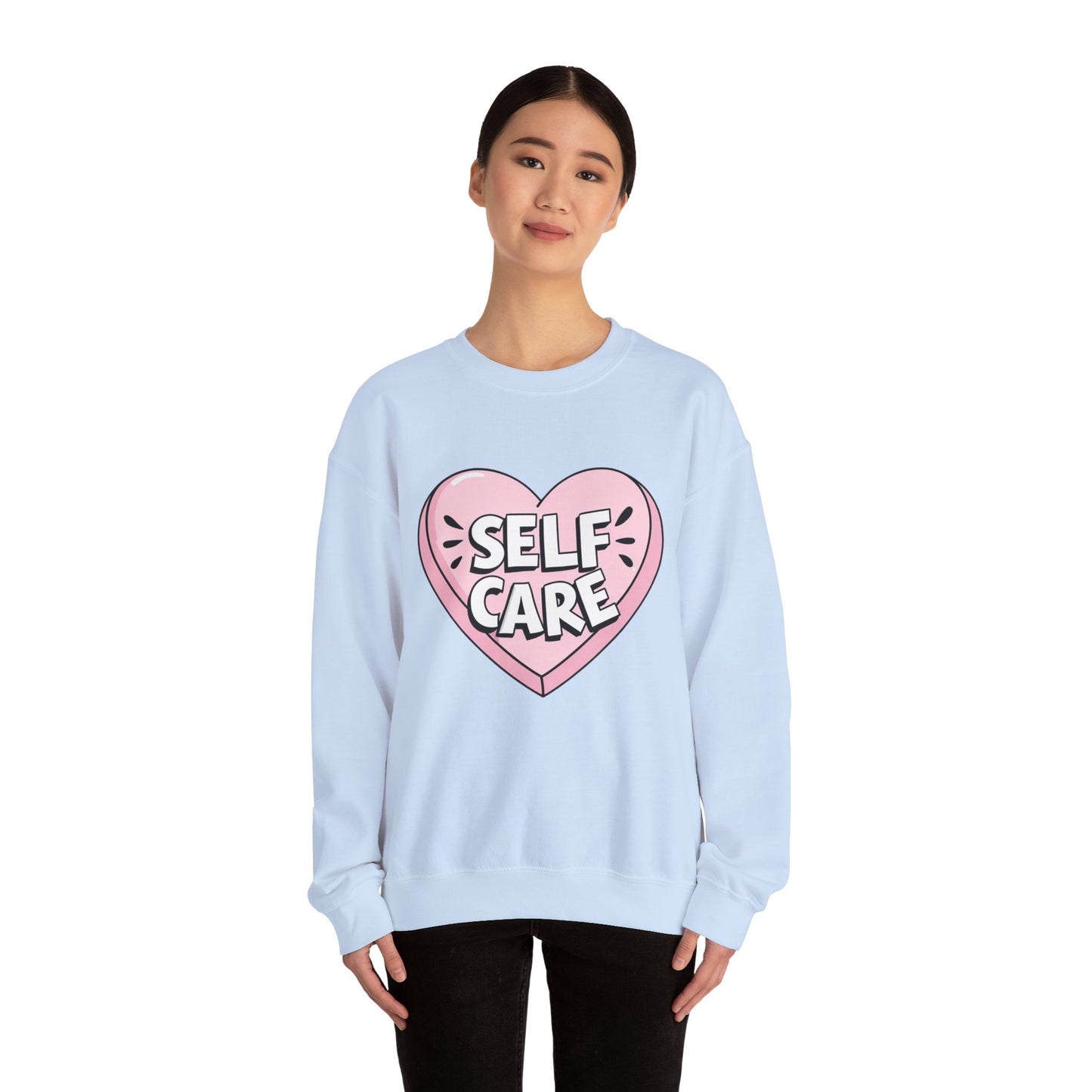Self Care Heart shirt Unisex Heavy Blend™ Crewneck Sweatshirt