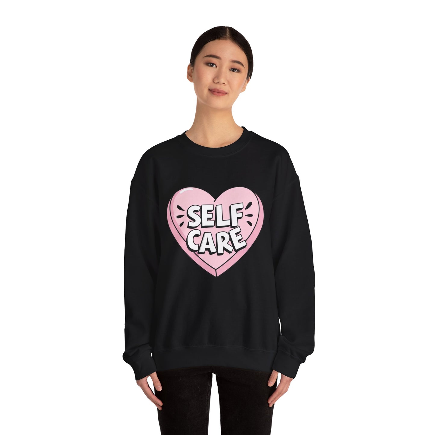 Self Care Heart shirt Unisex Heavy Blend™ Crewneck Sweatshirt