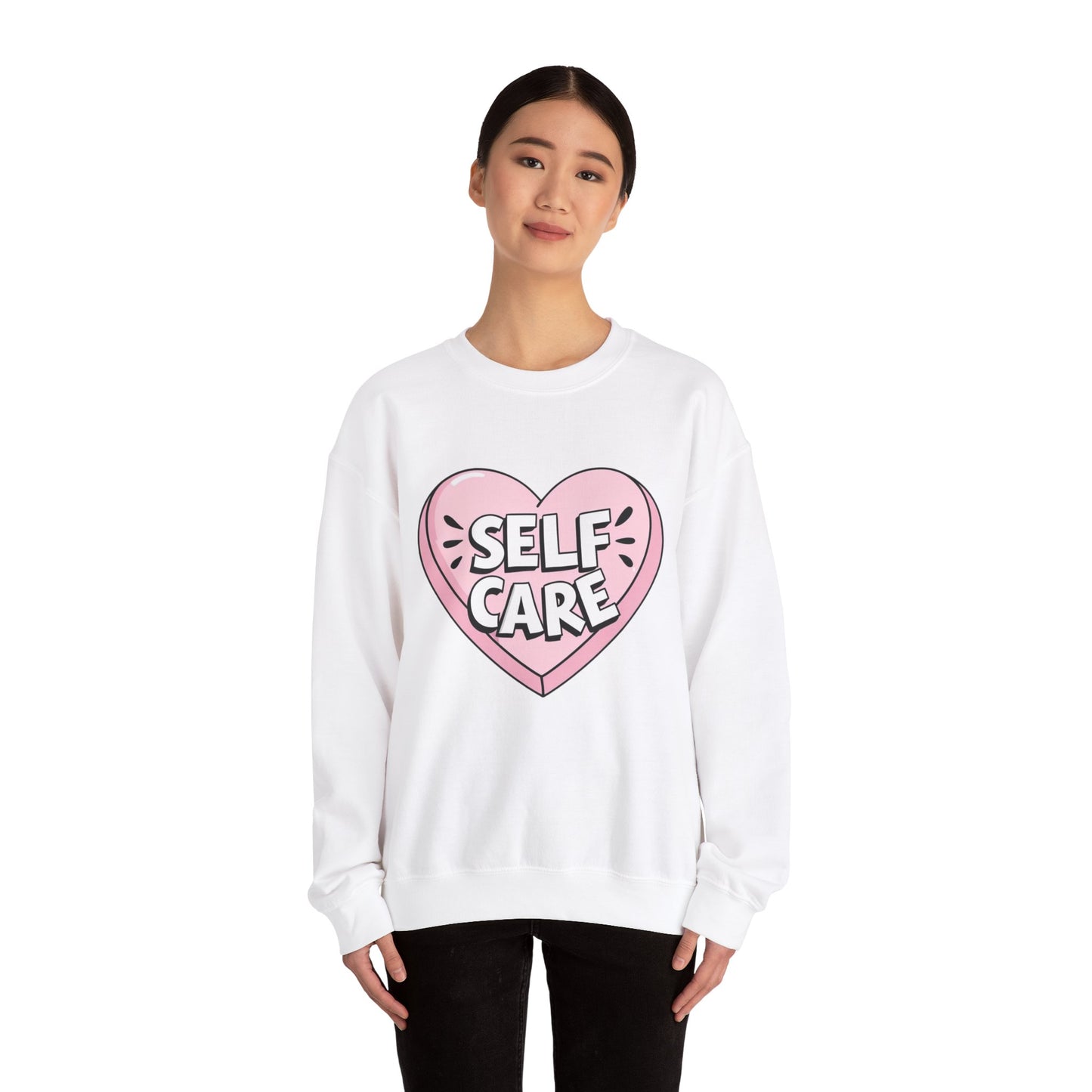Self Care Heart shirt Unisex Heavy Blend™ Crewneck Sweatshirt