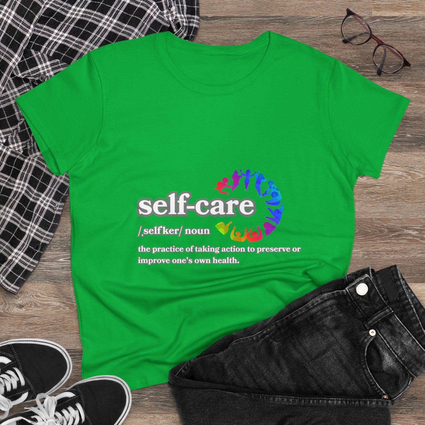 Self-Care Women's Cotton Tee - Comfortable & Empowering Shirt for Wellbeing Enthusiasts