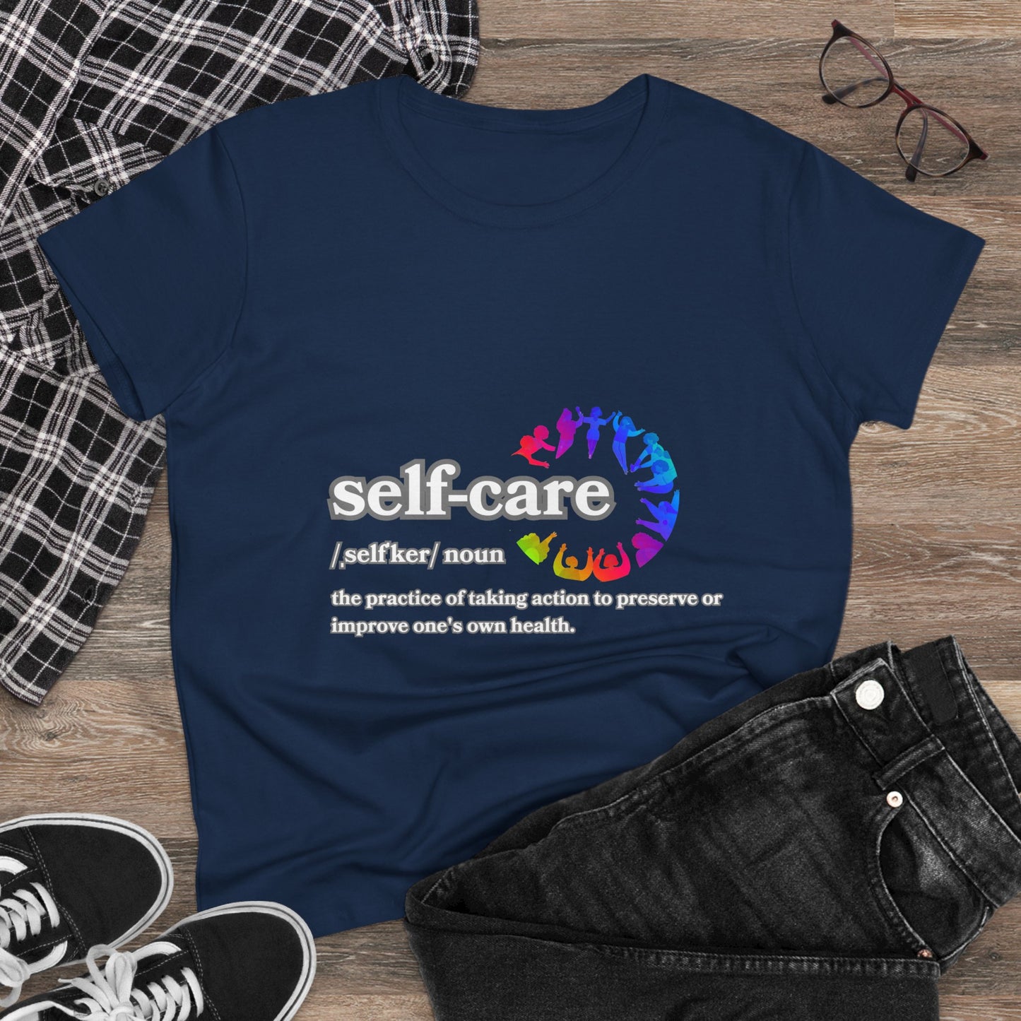 Self-Care Women's Cotton Tee - Comfortable & Empowering Shirt for Wellbeing Enthusiasts