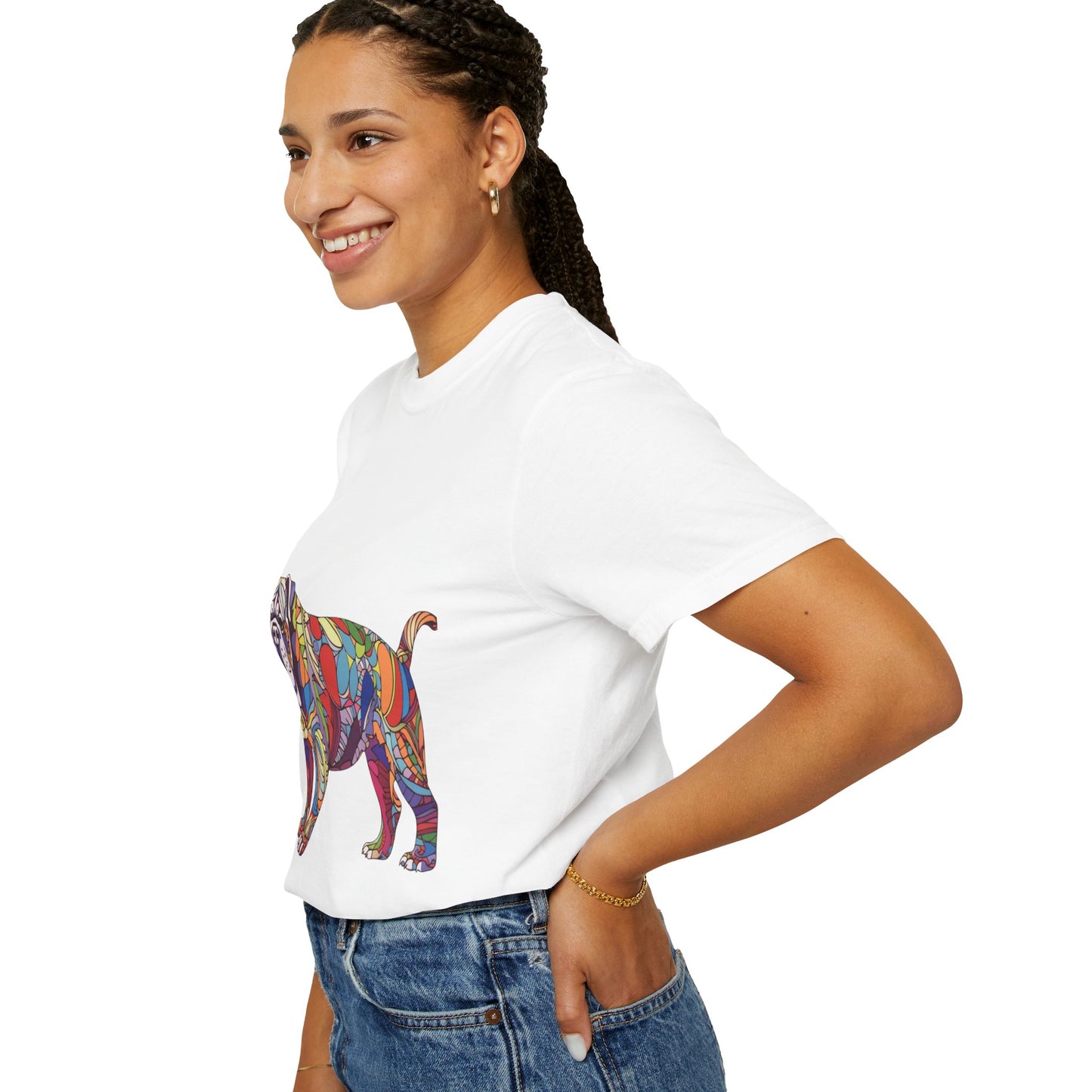 Colorful Dog Unisex Garment-Dyed T-shirt
