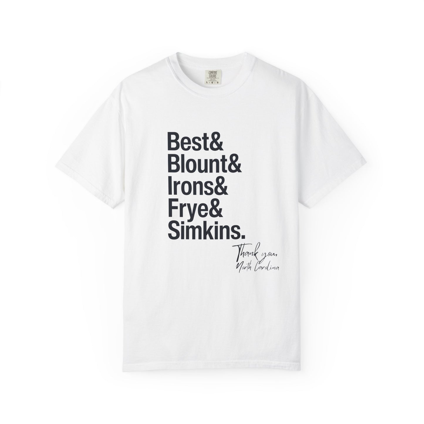 Healthcare Heroes Tribute T-shirt North Carolina black print &