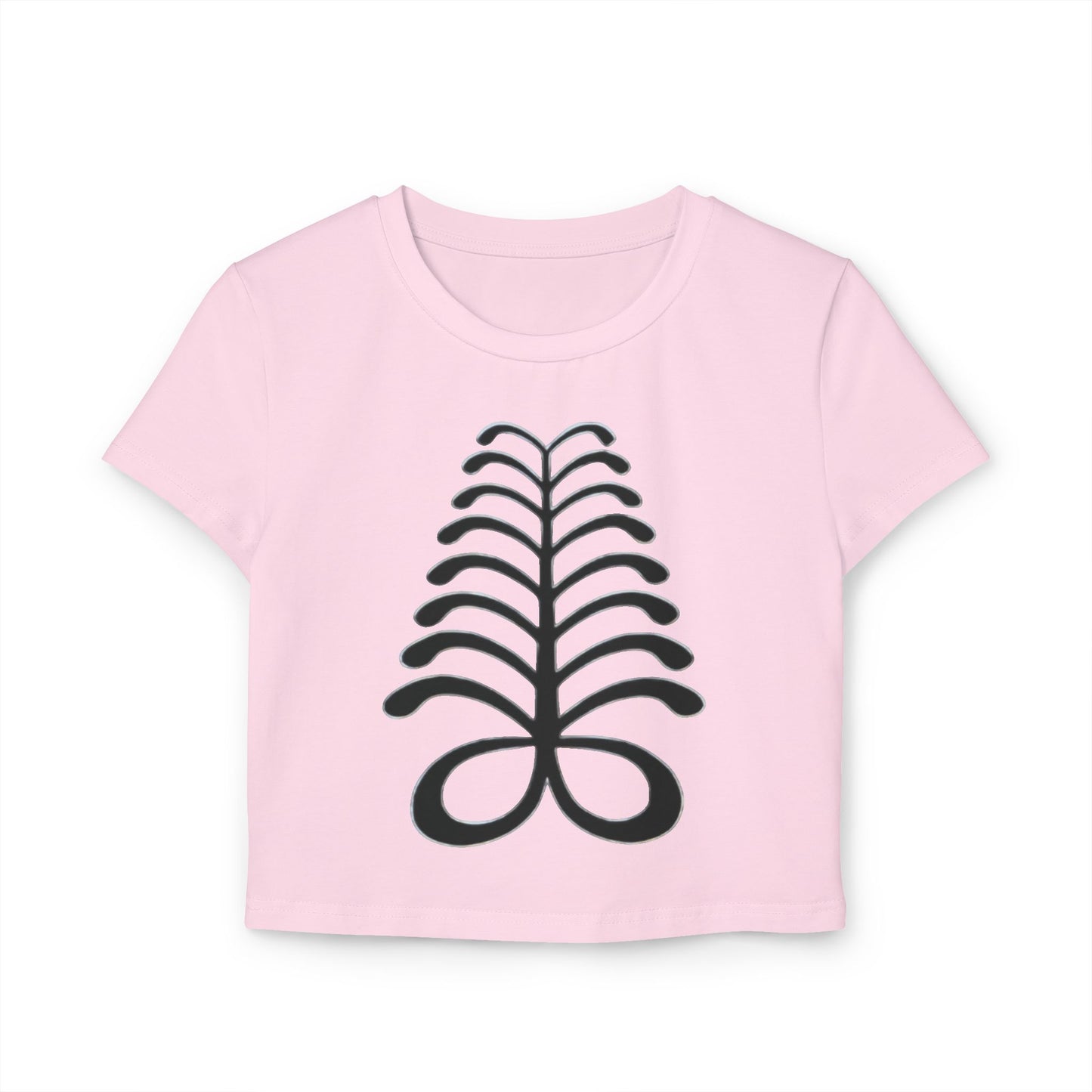 Women's Baby Tee - Aya Fern Symbol Adinkra Endurance Resourcefulness Shirt