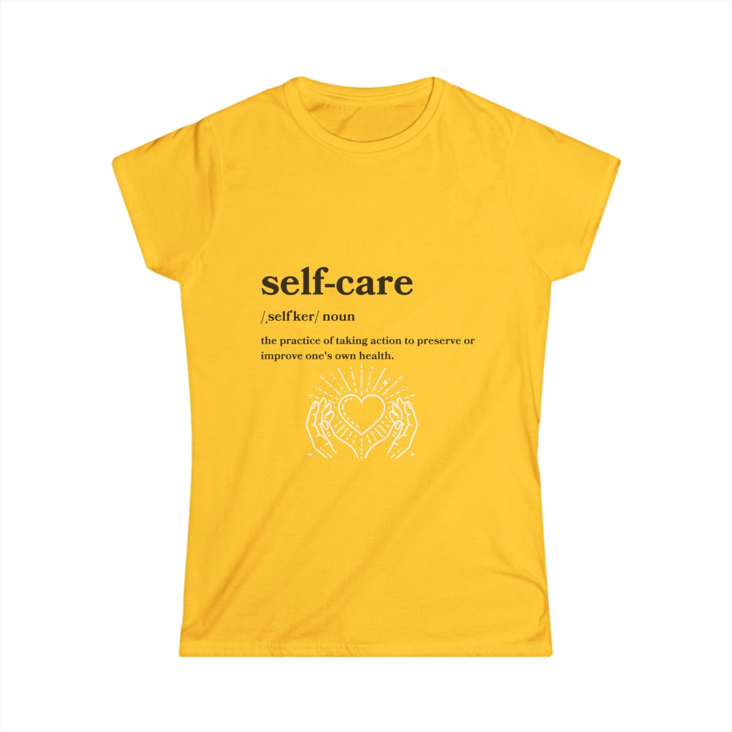 Self-Care Women's Softstyle Tee - Cozy Mindfulness Shirt for Wellness Enthusiasts