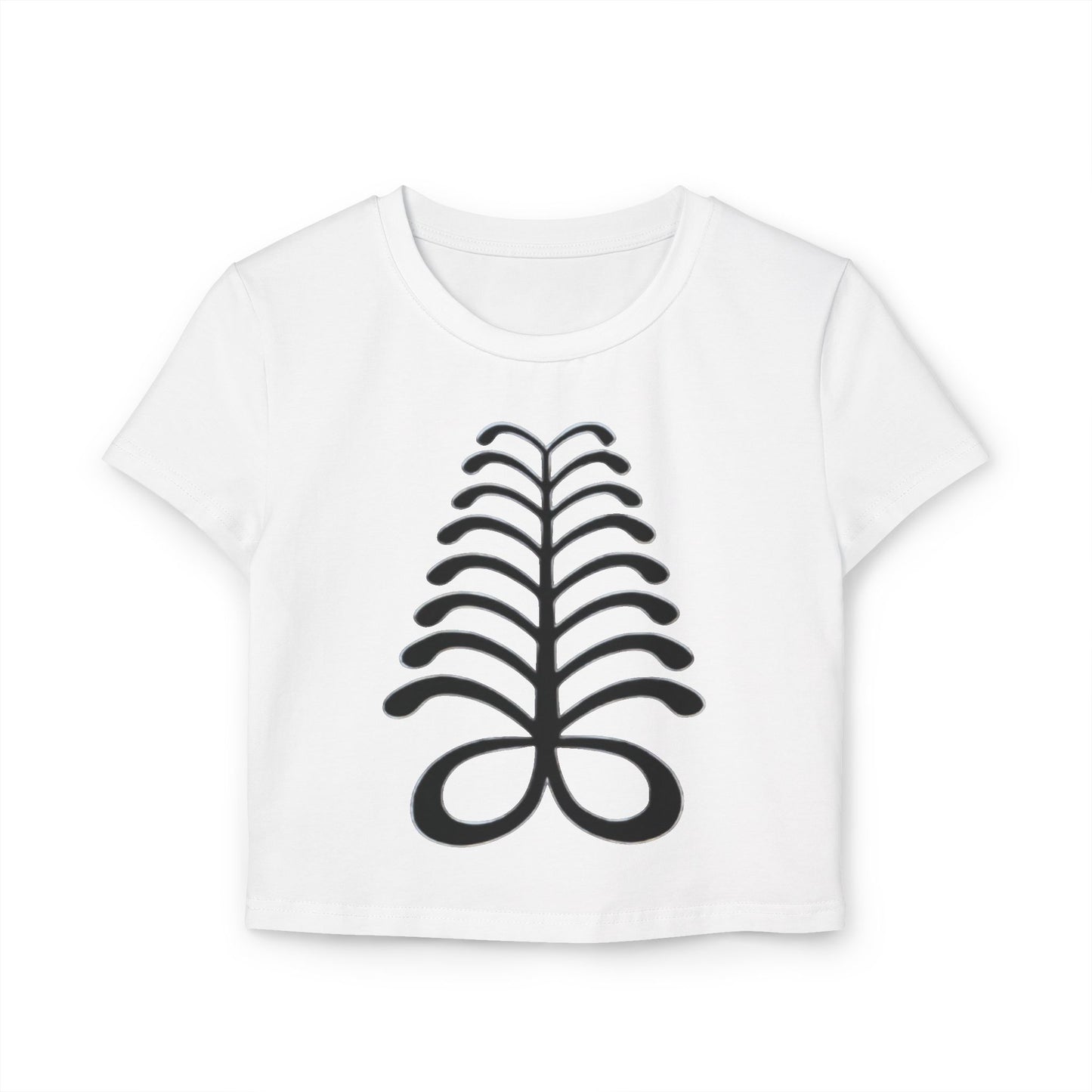 Women's Baby Tee - Aya Fern Symbol Adinkra Endurance Resourcefulness Shirt