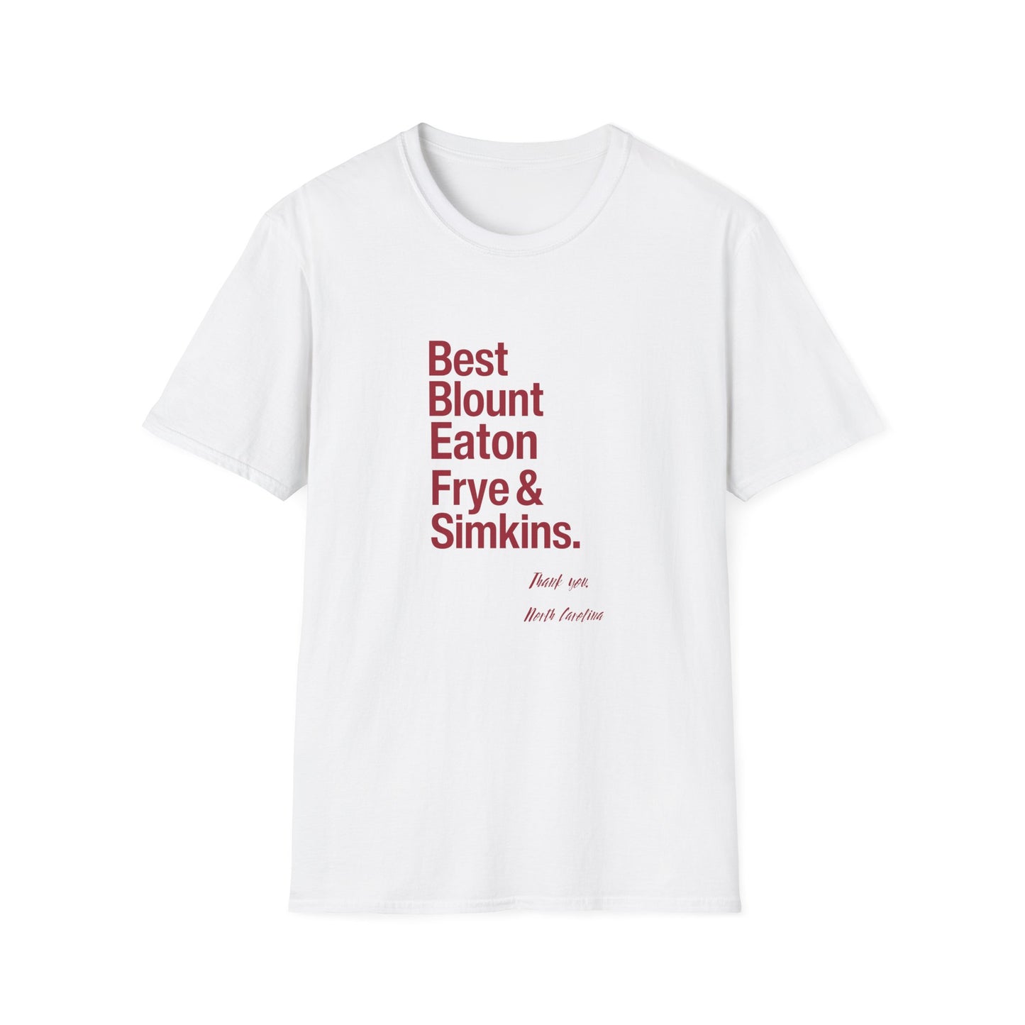 T-Shirt — 'Best Blount Simkins Irons & Frye' Minimalist Memorial Tee