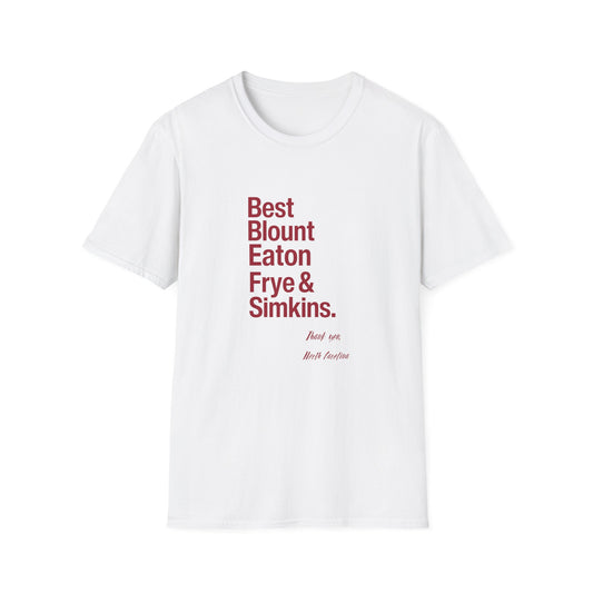 T-Shirt — 'Best Blount Simkins Irons & Frye' Minimalist Memorial Tee