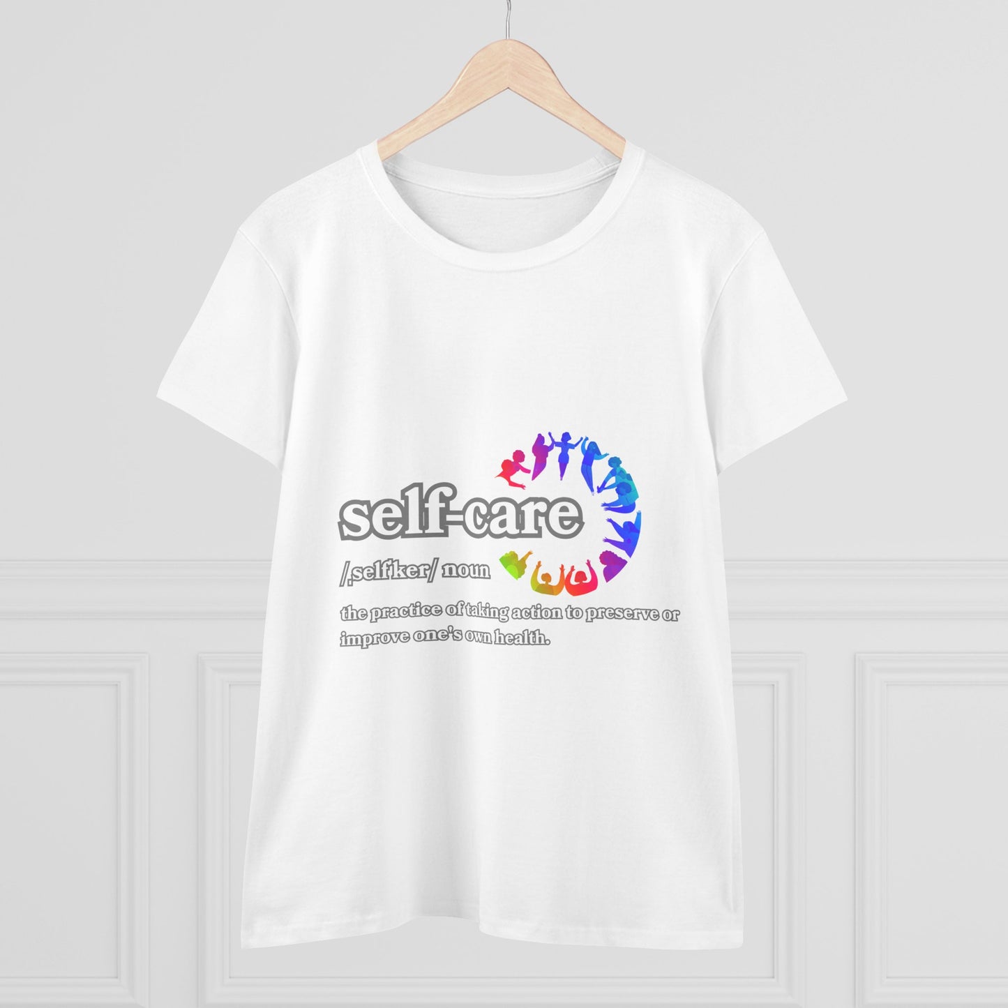 Self-Care Women&#039;s Cotton Tee - Comfortable & Empowering Shirt for Wellbeing Enthusiasts