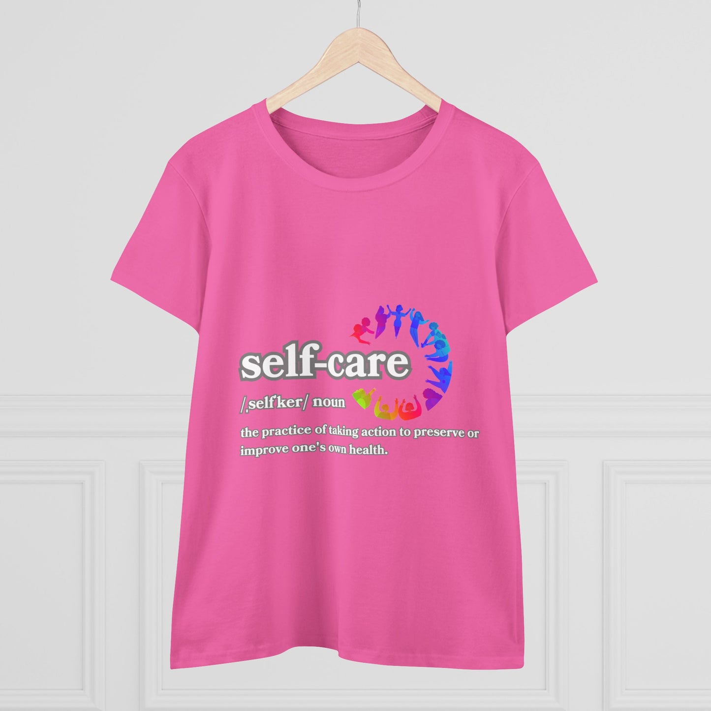 Self-Care Women&#039;s Cotton Tee - Comfortable & Empowering Shirt for Wellbeing Enthusiasts
